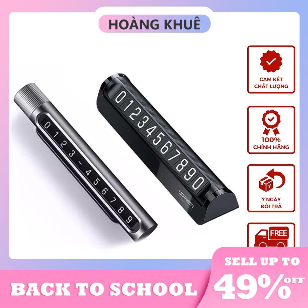 Bảng cài số điện thoại đặt trên xe hơi khi đỗ xe màu xám Ugreen LP151 LP178