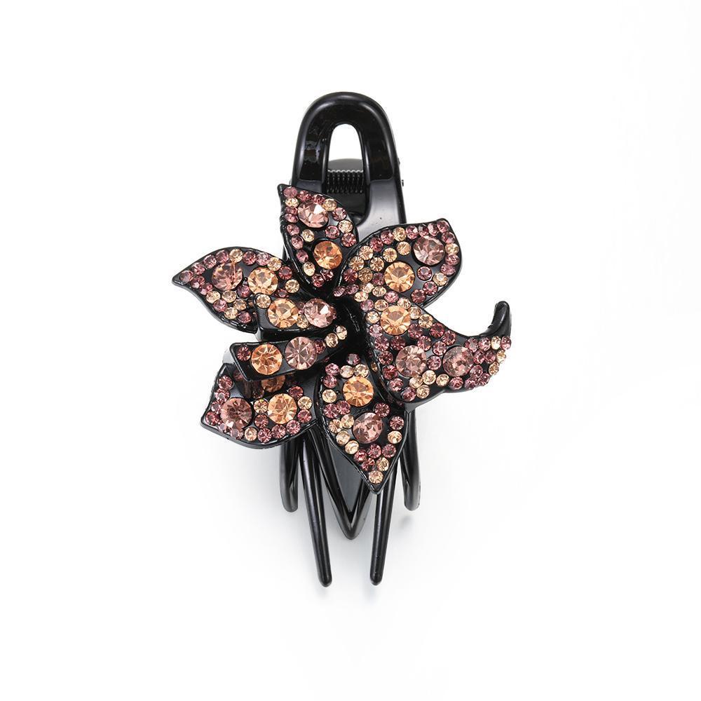 Kẹp Tóc Linh Hoạt LEILY|Kẹp Tóc Đuôi Bồ Câu Đính Hoa