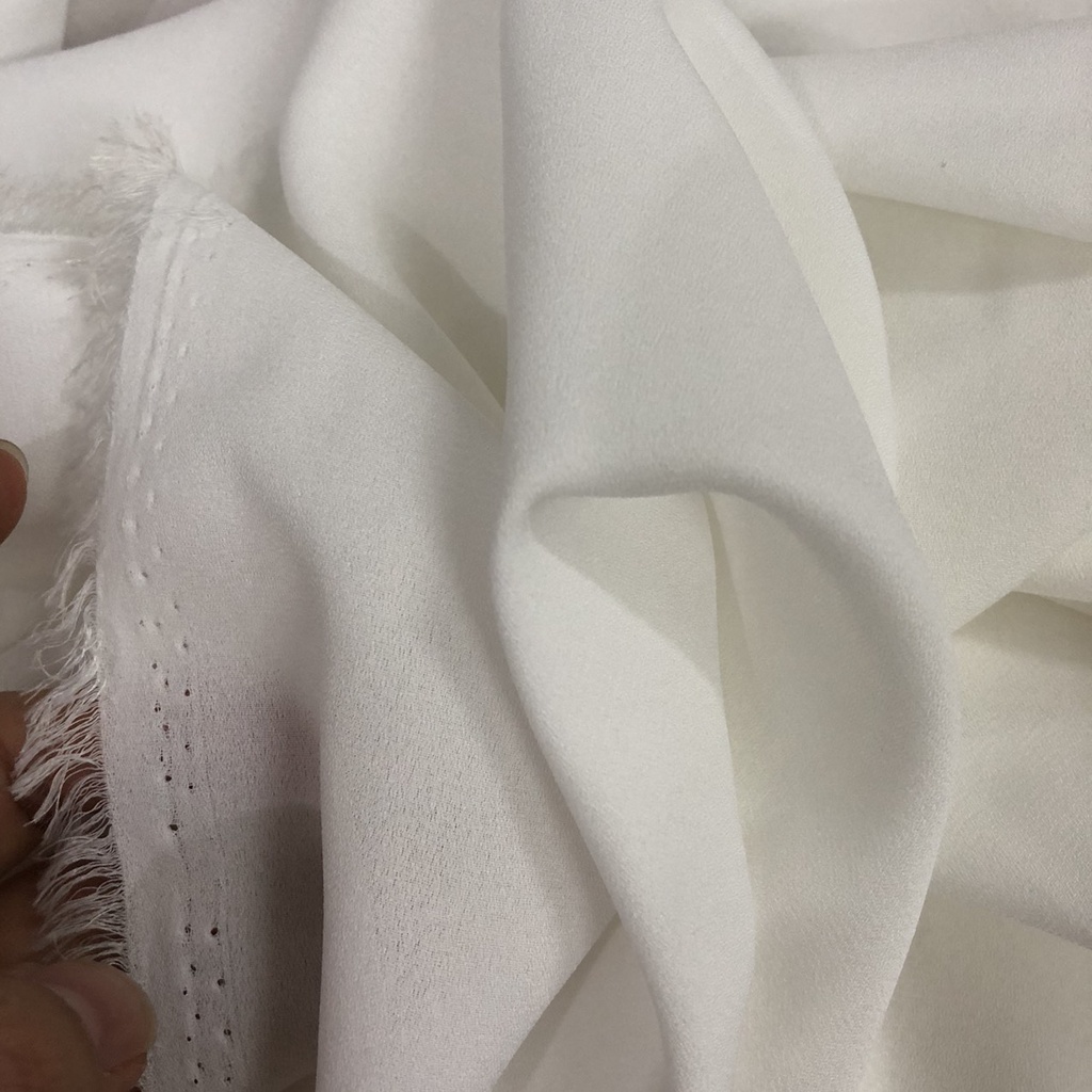 Vải Voan Hàn Màu Trăng Loại Đẹp Không Giãn Khổ Vải 1.5m