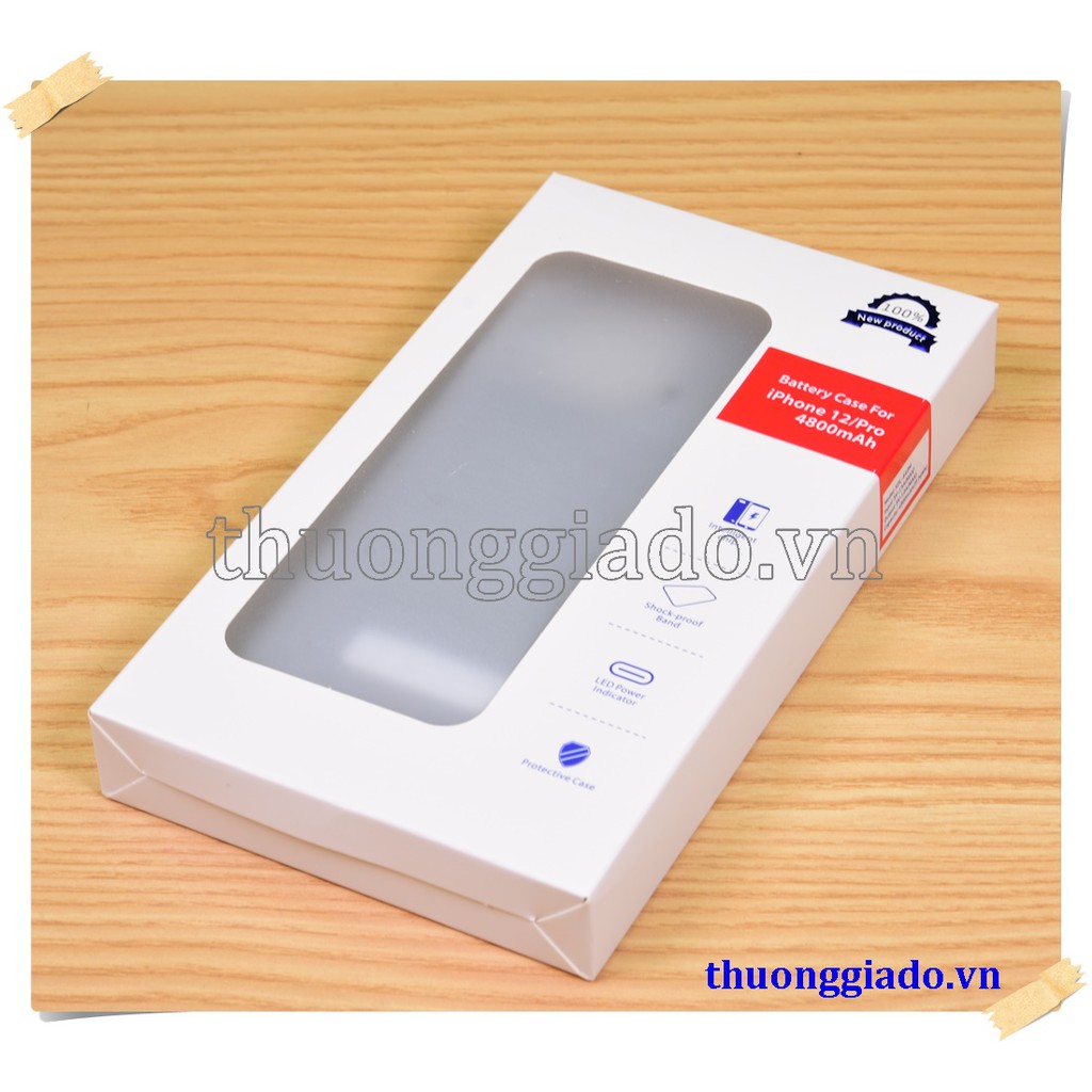 Pin sạc dự phòng iPhone 12 (6.1 inch)/ iPhone 12 Pro (6.1 inch) 4800mAh kiêm ốp lưng