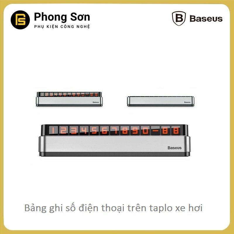 Bảng Ghi Số Điện Thoại Trên Taplo Xe Hơi - Bảng Ghi Số Điện Thoại Cho Ô Tô - Baseus Temporary Packing Number Plat