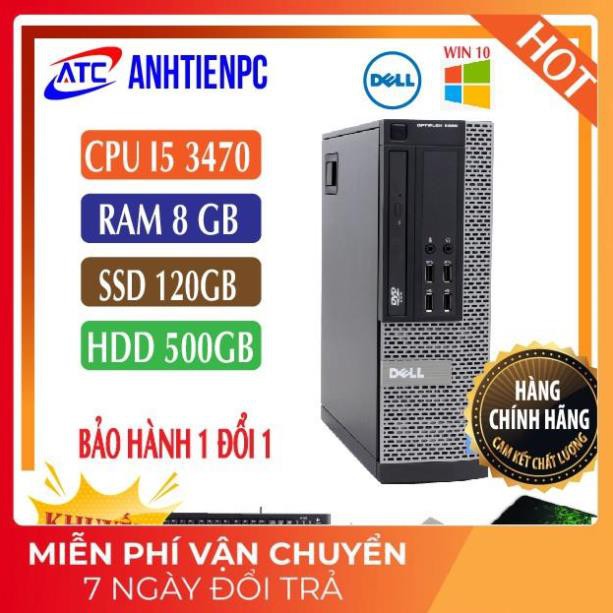 hàng chính hàng -  Máy tính đồng bộ Dell Optiplex 7010 (Core I5 3470/8G/SSD120G/500GB)