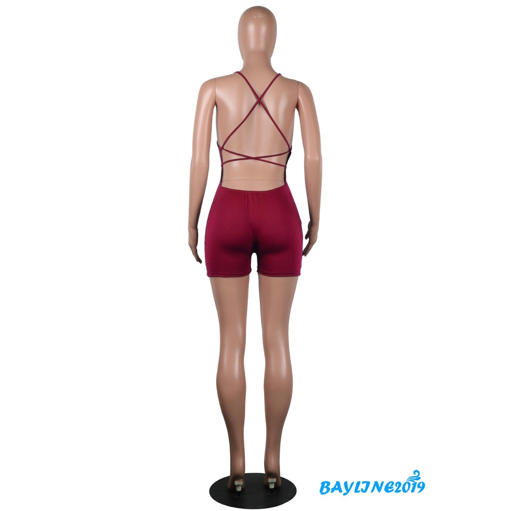 Áo liền quần hai dây thiết kế ôm dáng màu sắc thời trang mùa hè quyến rũ dành cho nữ