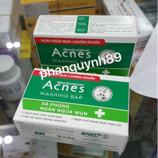 Acnes Washing Bar 75g – Xà phòng kháng khuẩn và ngăn ngừa mụn