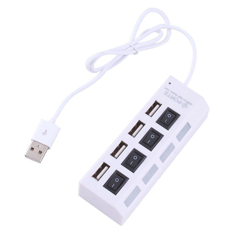 USB chia 4 cổng có công tắc cho máy tính