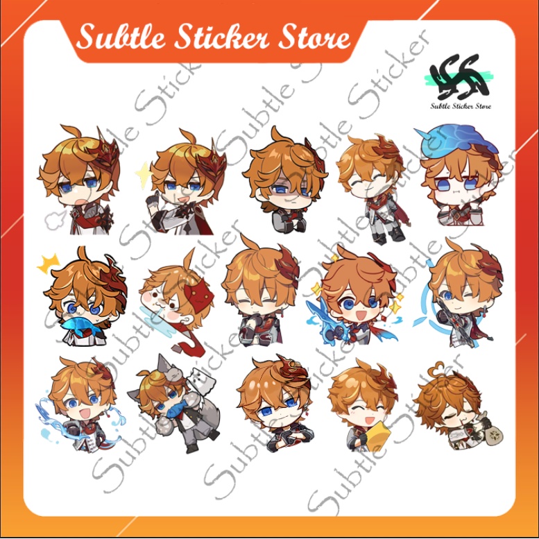 [Genshin Impact] - Set 10/15 Sticker Childe/Tartaglia hình dán chibi game Genshin   dán trang trí . siêu đẹp