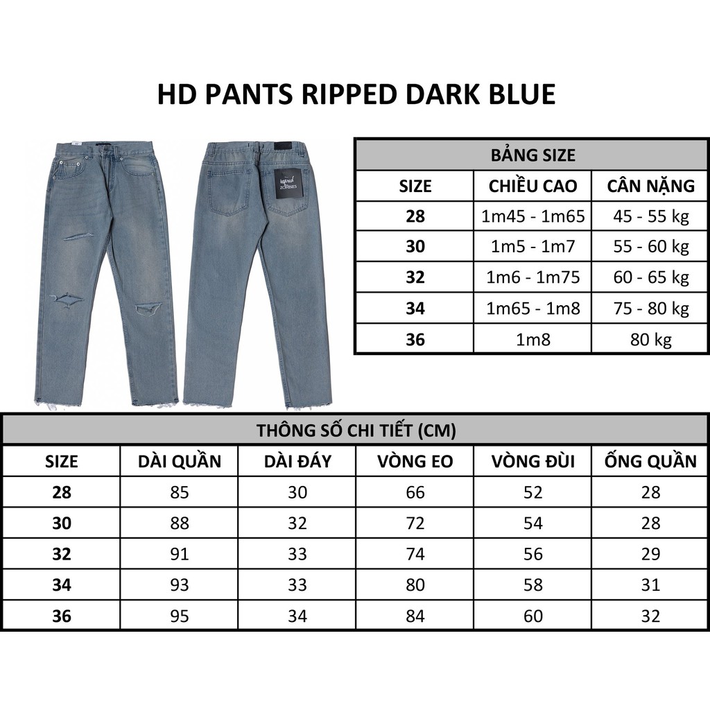 Quần ZOMBIE® HD Pants Ripped Dark Blue | BigBuy360 - bigbuy360.vn