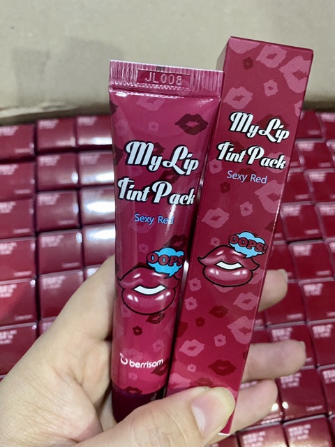 Son xăm môi Hàn Quốc chính hãng Berisom Chu My Lip Tint Pack# Sexy red- Màu mận quyến rũ