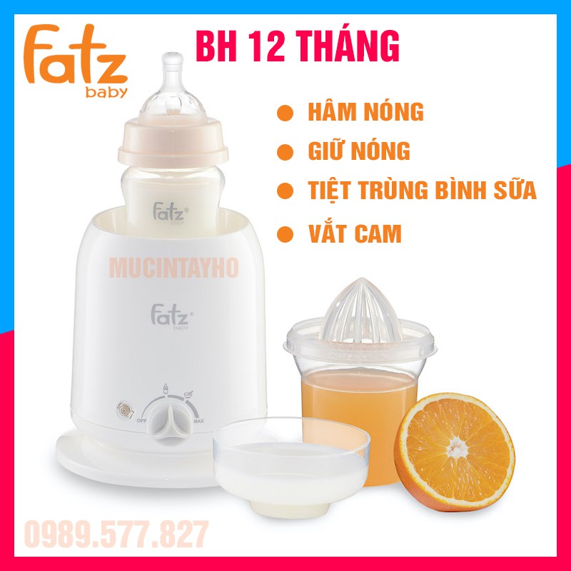 Máy Hâm Sữa Fatz 4 Chức Năng, Hâm Nóng, Giữ Nóng, Tiệt Trùng Bình Sữa, Vắt Cam,Fatz Baby Hàn Quốc