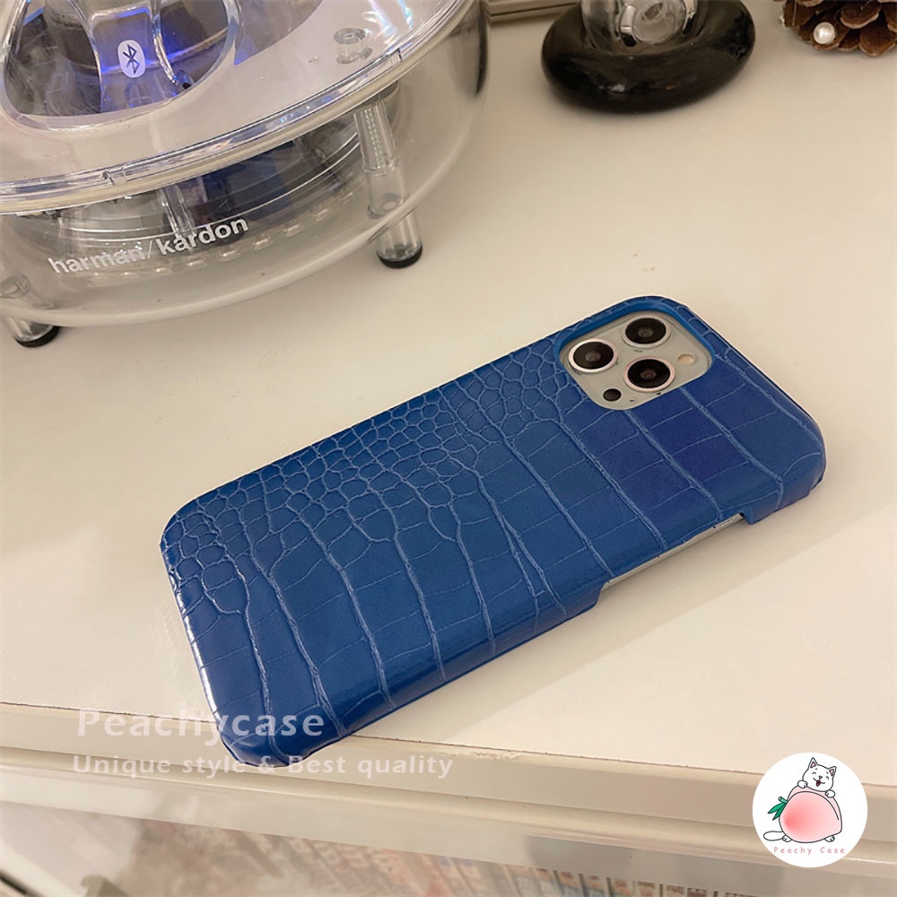 Ốp điện thoại PC cứng họa tiết da cá sấu cho iPhone 13 12 11 Pro Max 13pro Xr Xs Max X 7+ 7 8 Plus Premium