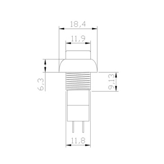 (10 chiếc) Công tắc đèn dạng nhấn nhả PBS-11A phi 12mmm