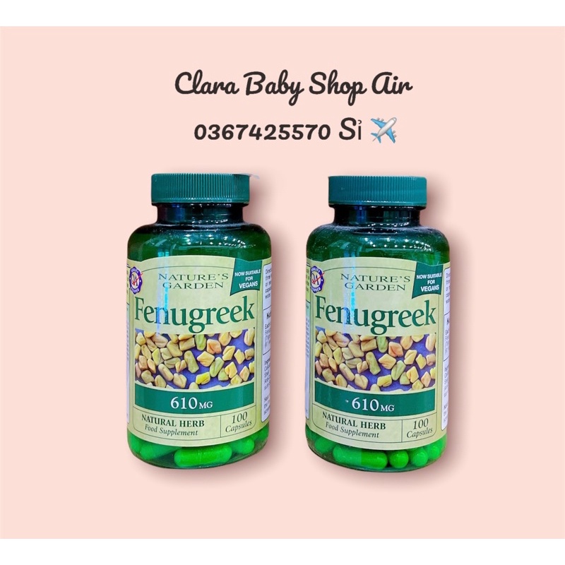 Lợi Sữa Cỏ Cari Fenugreek 610mg