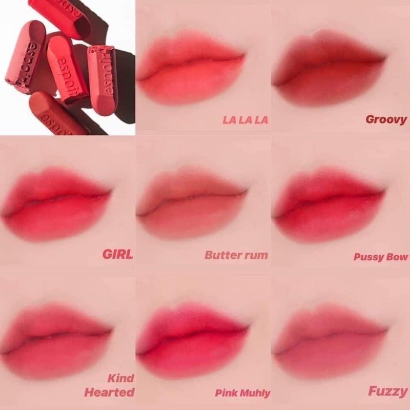 [Sẵn Đủ Màu] Son Espoir Lipstick No Wear Chiffon Mate Hàn Quốc