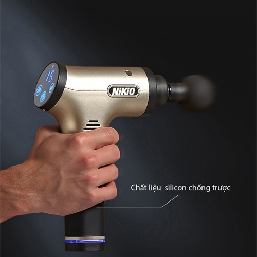 Súng massage gun trị đau mỏi cơ Nhật Bản Nikio NK-171 - Gold - CAO CẤP