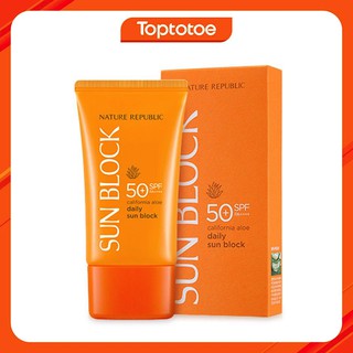 Kem chống nắng dưỡng ẩm Nature Republic California Aloe Daily Sun Block SPF50+ PA++++ 57ML