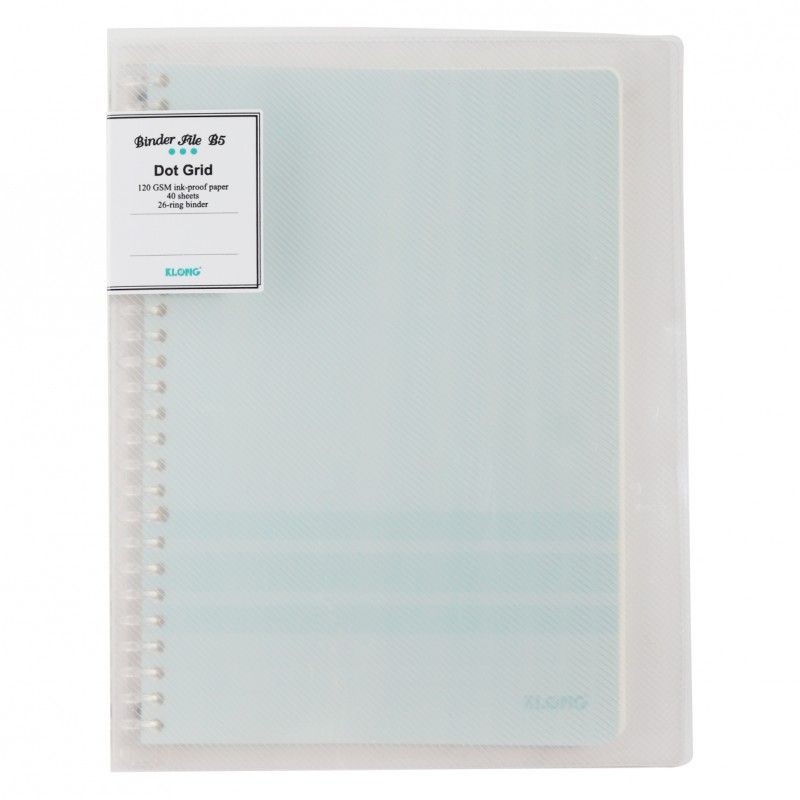 Sổ Dot Grid file nhựa kẹp còng B5 - 40 tờ ; MS: 545