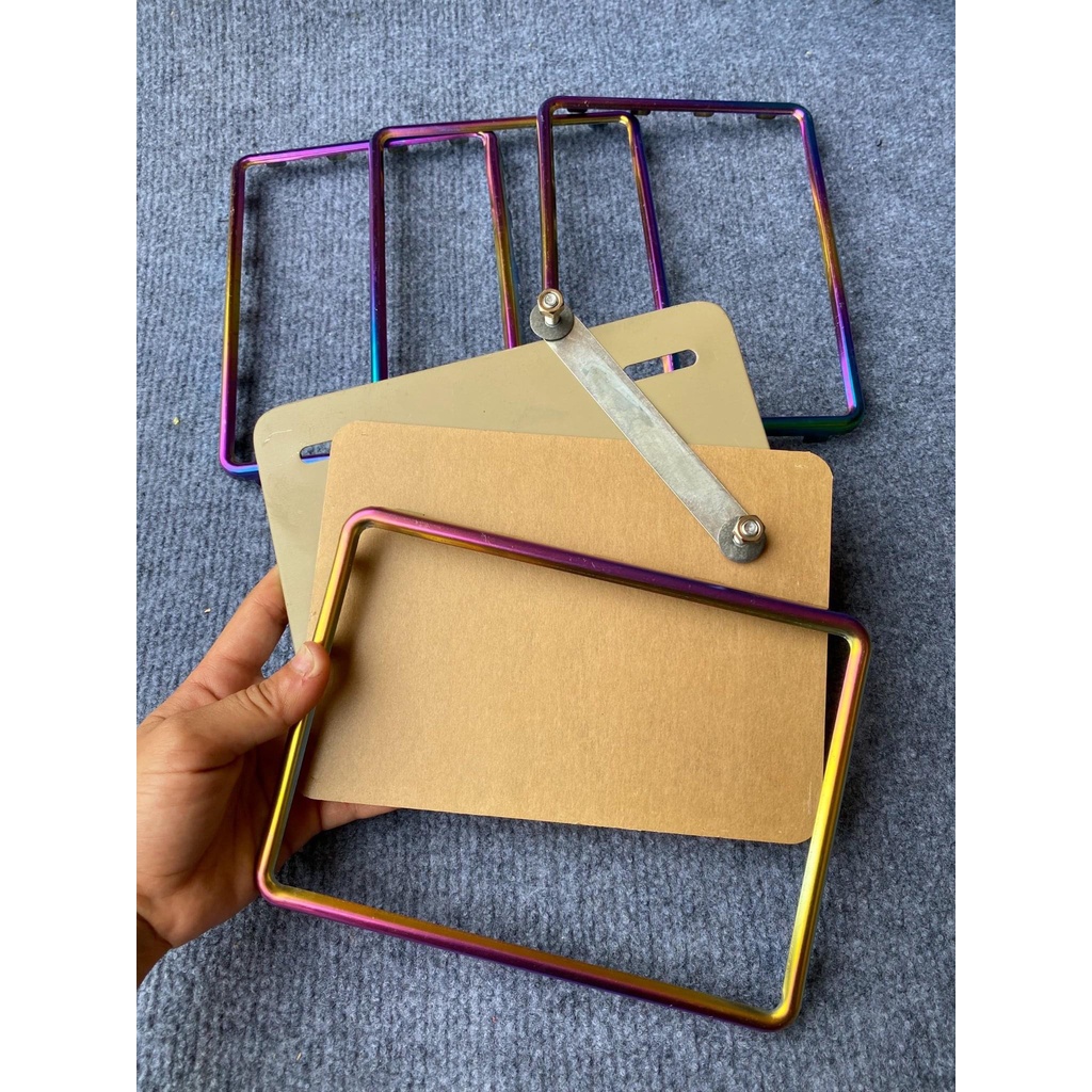 Khung Biển Số Xe Máy Titan 7 màu , Vàng Cực Đẹp