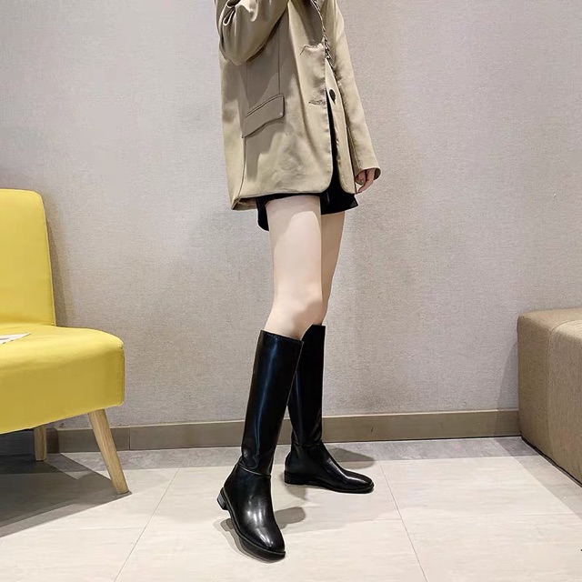 [ SẴN NÂU 37 Hàng đang về  ] Mã T2 Boots đùi trơn basic da lì bóng 2019 | BigBuy360 - bigbuy360.vn