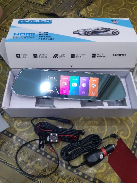 Camera hành trình ô tô Android dạng gương cảm ứng X2 Touch bao gồm camera trước và camera sau tích hợp vạch lùi | BigBuy360 - bigbuy360.vn