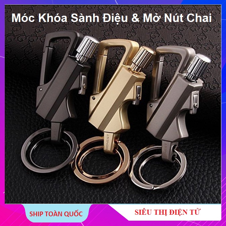 Móc Treo Chìa Khóa, Kiêm Mở Nút Chai - Đa Năng - Sành Điệu - Làm Quà Lưu Niệm