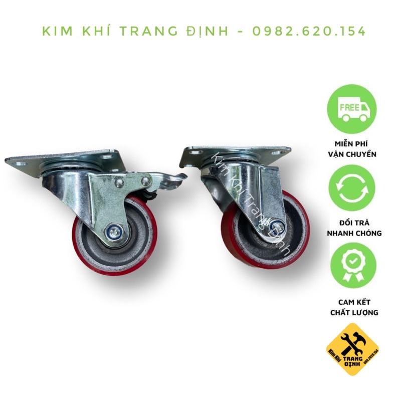 Bánh xe gang đúc đặc 7cm