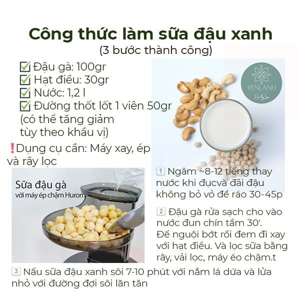 Đậu gà Mỹ hữu cơ làm sữa tàu hũ- đậu hũ chay ngon 100gr-500gr Yenlanhnatural