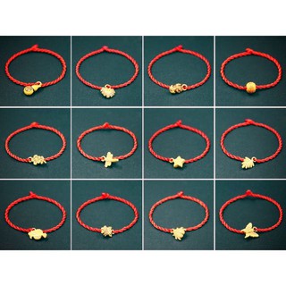 Vòng Tay Chỉ Đỏ May Mắn Mặt Nhiều Hình Ngẫu Nhiên[ 10dây]