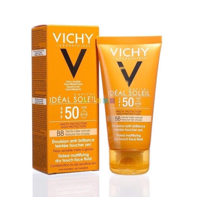 Vichy Capital Soleil BB Emulsion SPF50 - Kem Chống Nắng Che Khuyết Điểm dạng gói 1.5ml