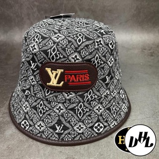 Mũ Bucket Dệt Hoạ Tiết Thêu LV Paris Thời Trang Cao Cấp Giá Rẻ