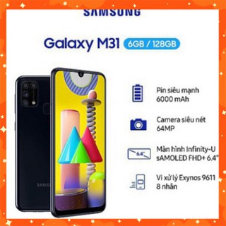 Điện thoại samsung galaxy m31 6gb/128gb fullbox nguyên seal chính hãng sgm31 - điện thoại giá rẻ