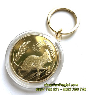 MÓC KHÓA XU ÚC CON CHUỘT VÀNG- MÓC KHÓA QUÀ TẶNG ĐỘC LẠ - TMT COLLECTION - SP000406