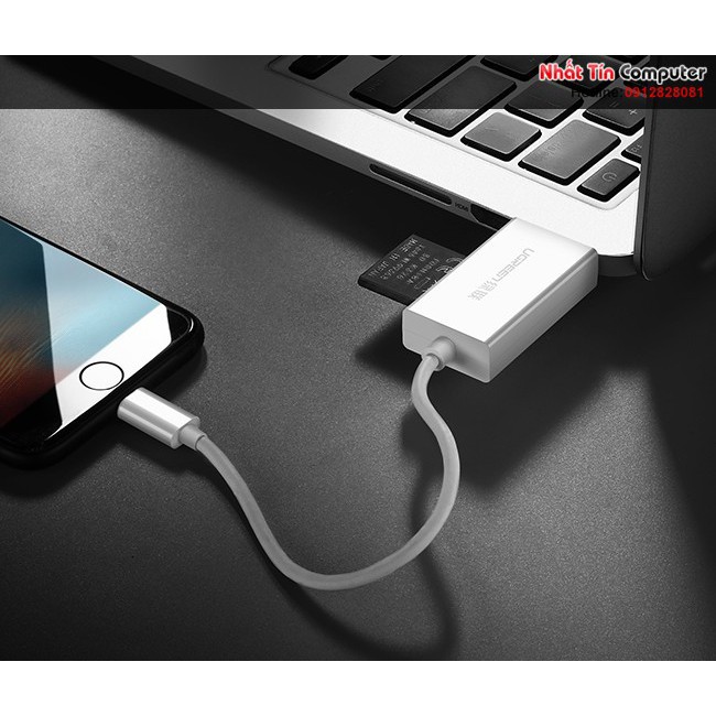 Đầu đọc thẻ nhớ iPhone / iPad / iPod chuẩn MFi chính hãng Ugreen 30612