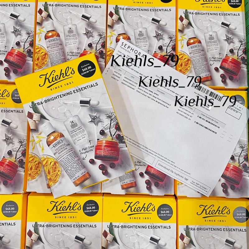 Set dưỡng da Ultra-Brightening Essentials Kiehl's trắng da