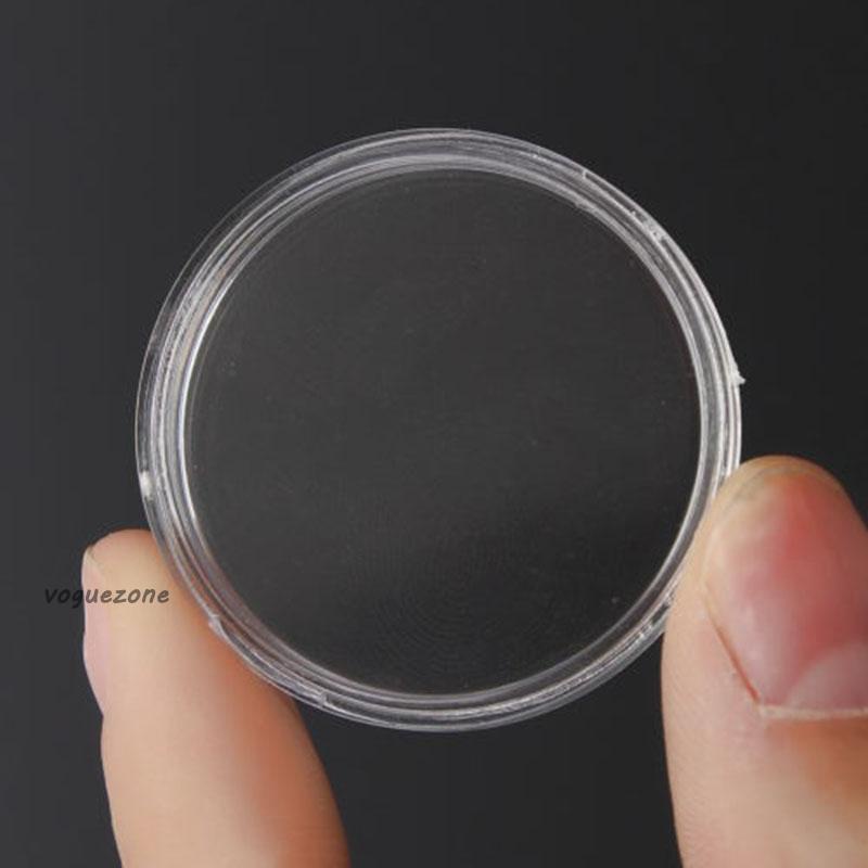 #VOGUEZ#100PCS 20mm Transparent Coin Capsule Container Box Storage Boxes Protective Holders