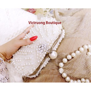 Clutch cầm tay ngọc trai
