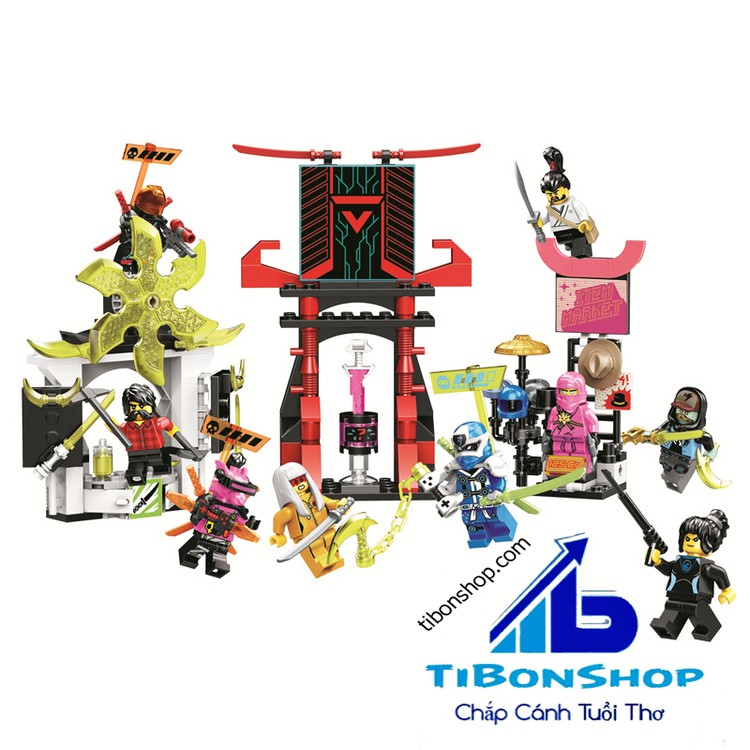 Đồ chơi lắp ráp Ninjago Lari 11484 Season phần 12 Xếp Hình Ninja Sàn đấu game thủ Minifigures Digi Jay Avatar Nya Cole