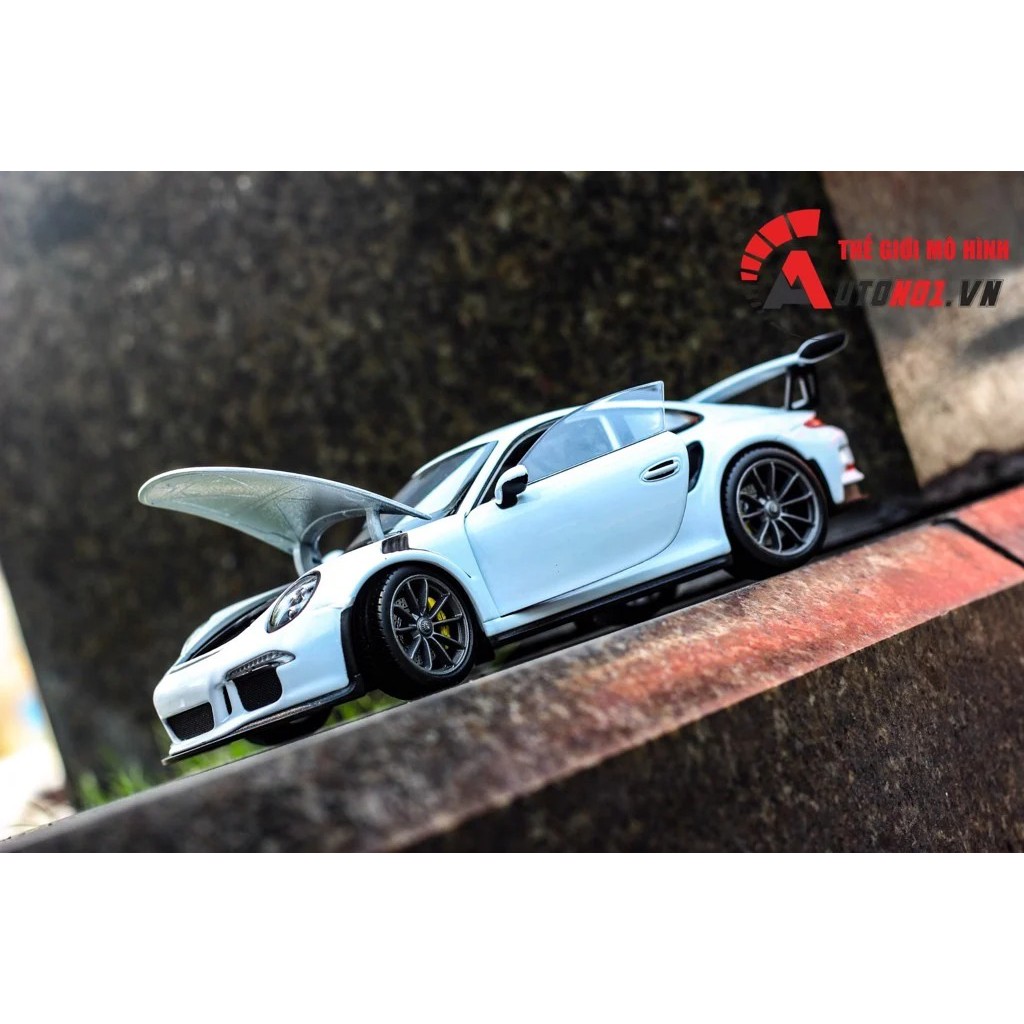 MÔ HÌNH XE PORSCHE 911 GT3 RS 2016 WHITE 1:24 WELLY 5386