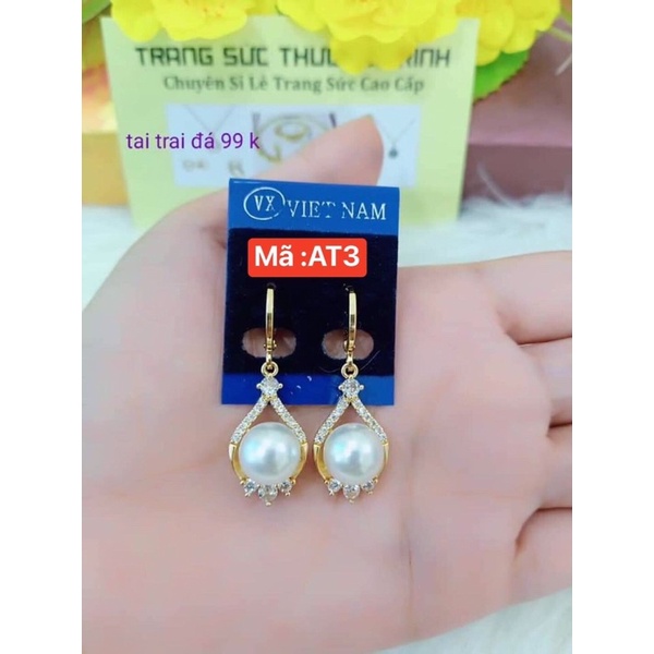 bông tai mạ vàng