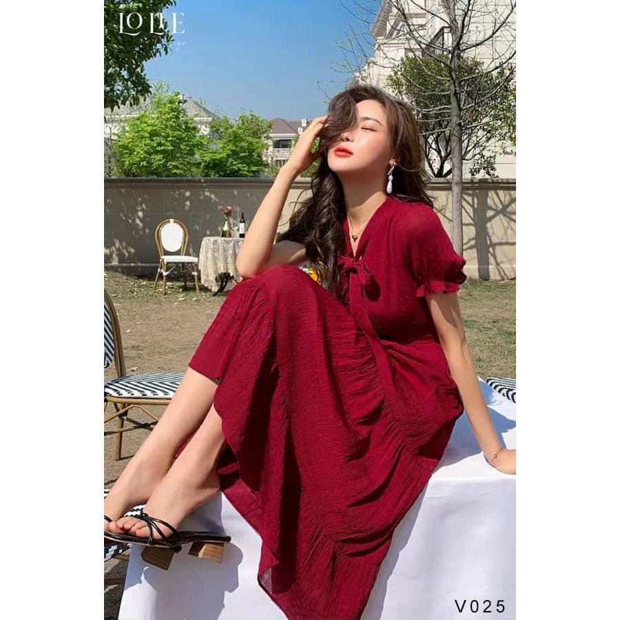 Đầm Nữ Đẹp❤Đầm Dự Tiệc Thiết Kế Tay Nhún Tầng Xòe Đẹp Xuất Sắc Hanaki HNK315 | BigBuy360 - bigbuy360.vn