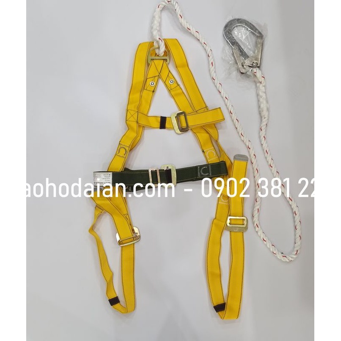 Dây đai an toàn toàn thân 1 móc lớn dây thừng D06 - hình thật