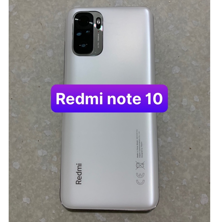 bộ vỏ xiaomi redmi note 10 - bộ gồm miếng lưng,sườn,xương máy,phím và cụm kính camera