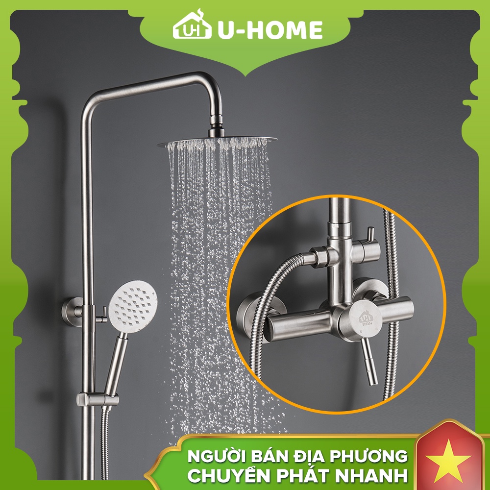 U-HOME Bộ sen cây tắm đứng nóng lạnh Inox SUS 304 ST60-303
