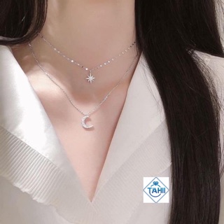 Dây chuyền bạc cho nữ hình trăng sao