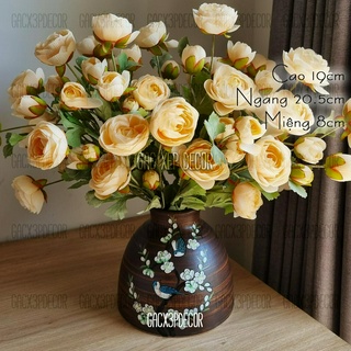 Lọ hoa gốm sứ vẽ thủ công Bát Tràng