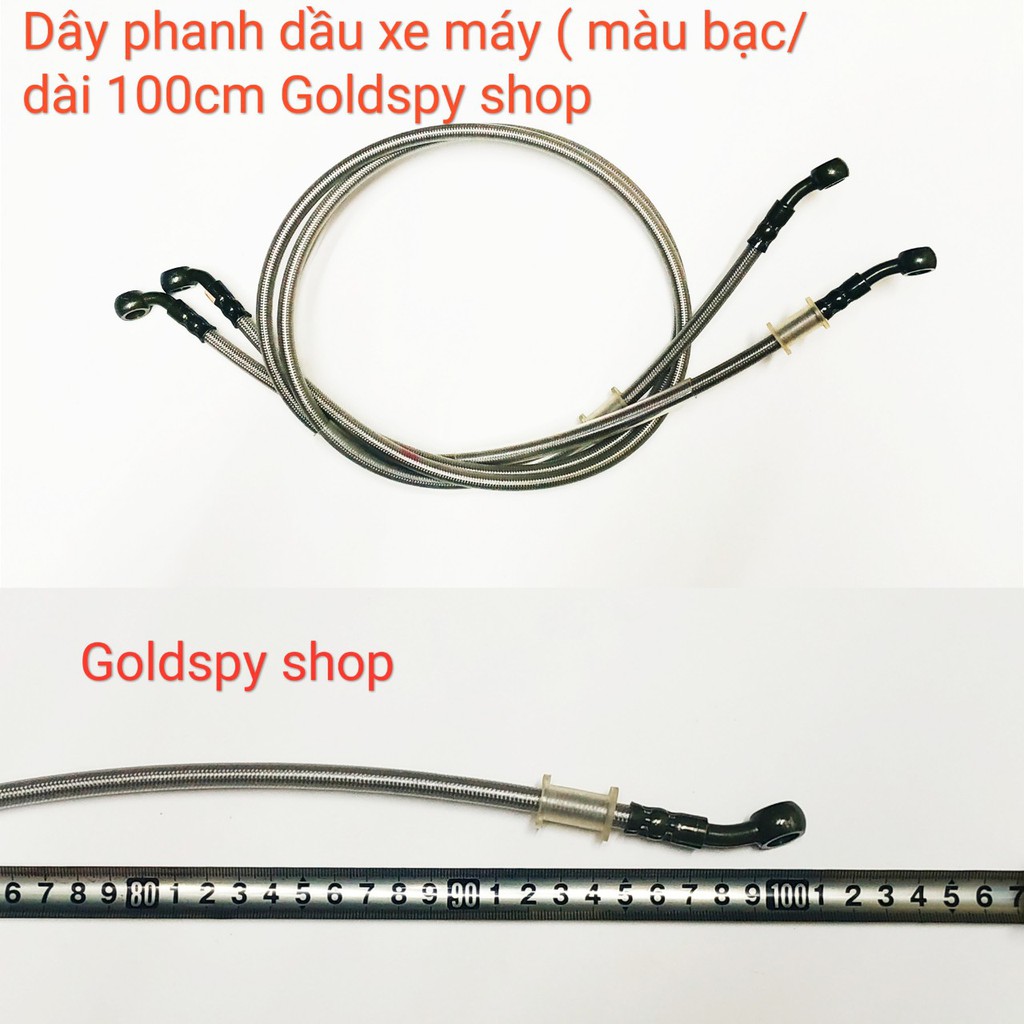 Dây phanh dầu xe máy ( màu bạc / dài 100 cm )