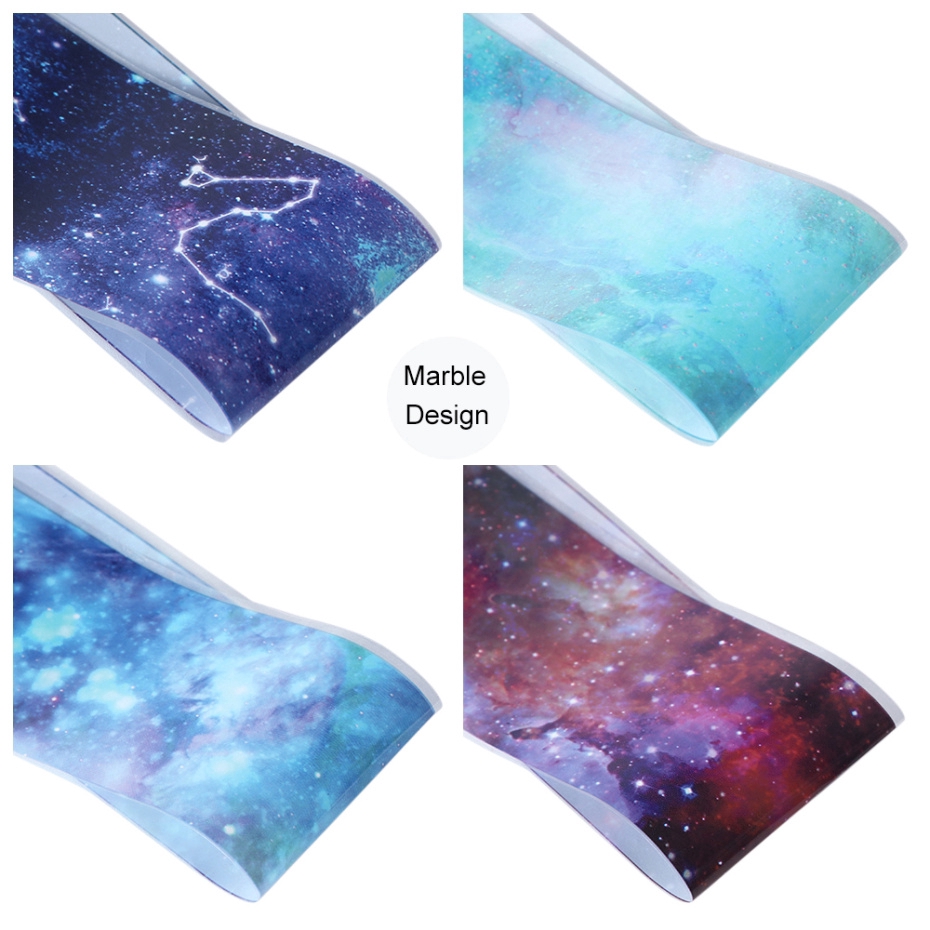 Set 10 giấy dán móng màu holographic lấp lánh ánh sao