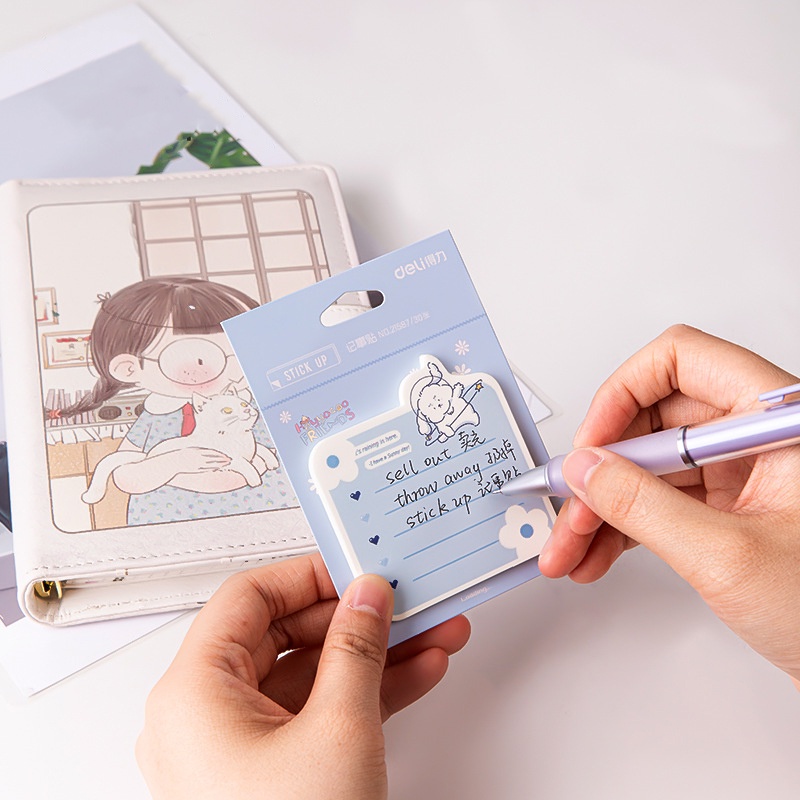 Set 30 Tờ Giấy Ghi Chú Họa Tiết Hoạt Hình Nhiều Màu Dễ Thương