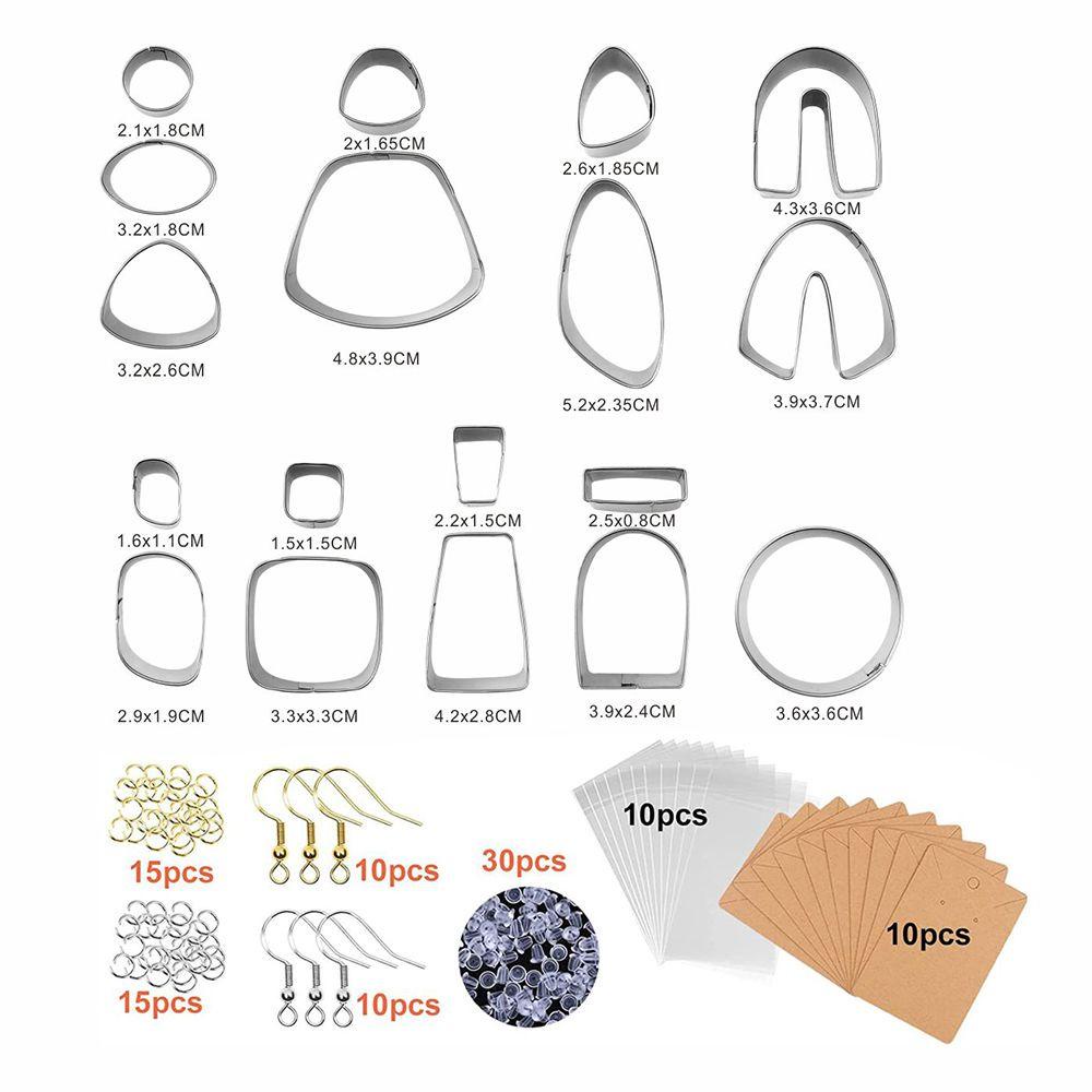 Set 118 Khuôn Cắt Đất Sét Polymer Dùng Để Làm Bông Tai / Trang Sức Đa Năng Tiện Dụng