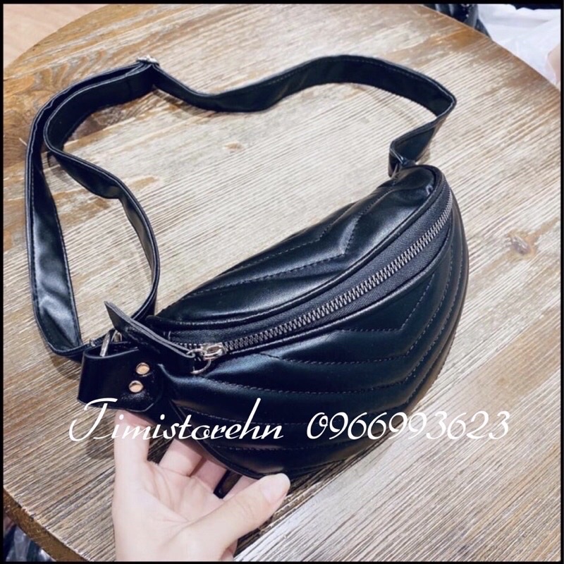 Túi bao tử thời trang đeo chéo ngực da mềm vân xương cá TIMIBAGS TM011 | BigBuy360 - bigbuy360.vn