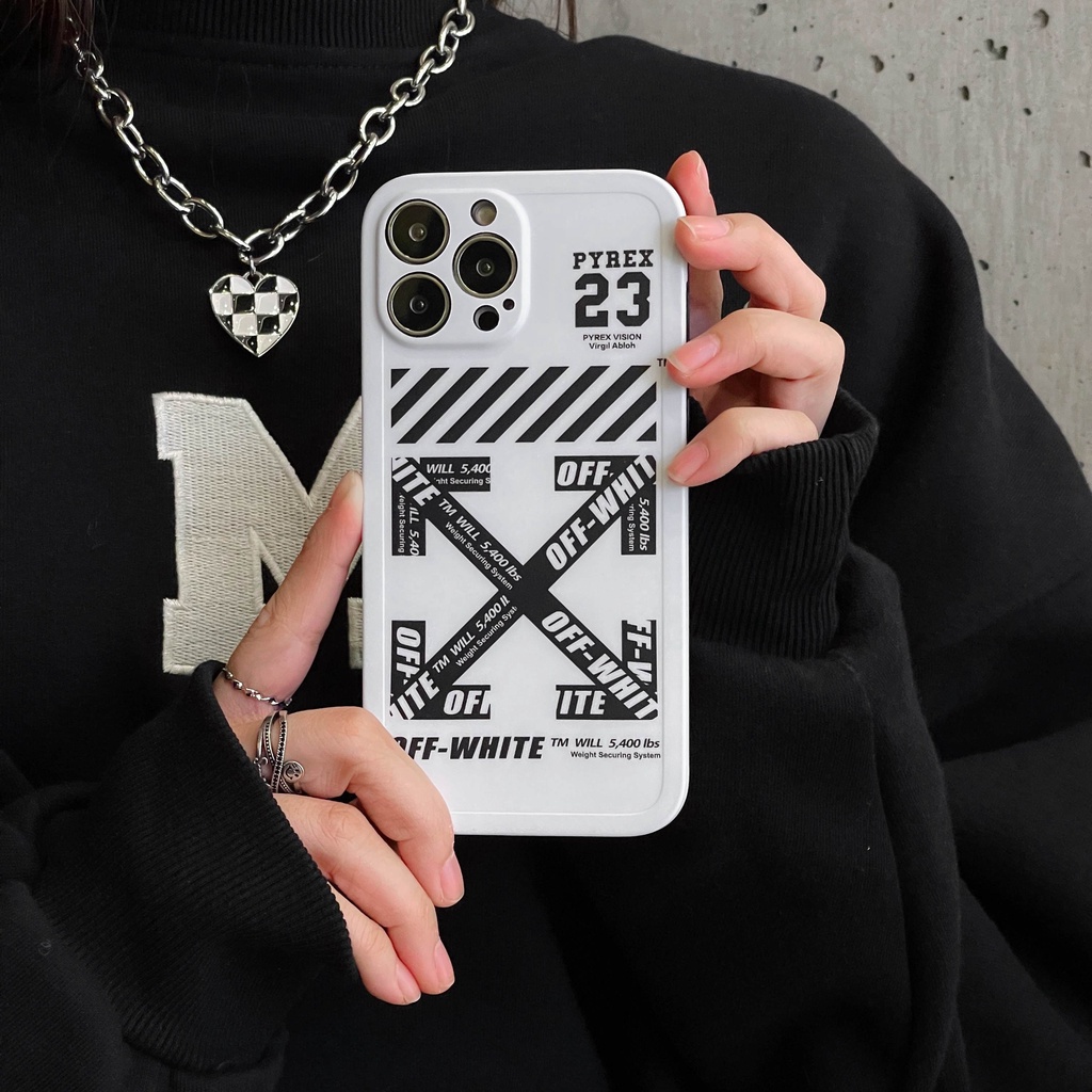 Ốp điện thoại bảo vệ off white cho iphone 13 pro max i13 13pro 11promax i11 14 pro max 14 12pro 12 pro max Ốp điện thoại bảo vệ